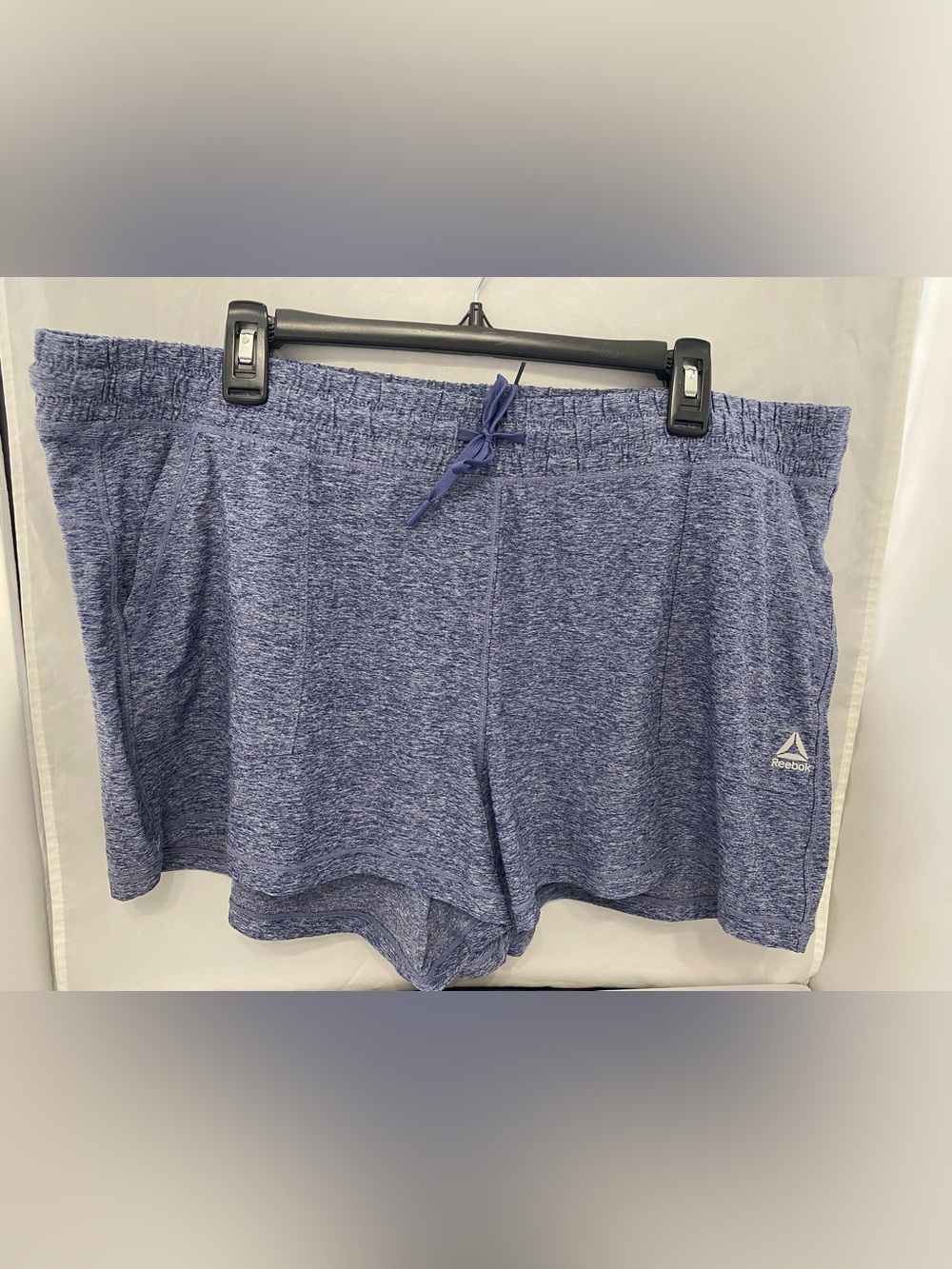 Reebok Heathered Navy Blue Athletic Knit Shorts